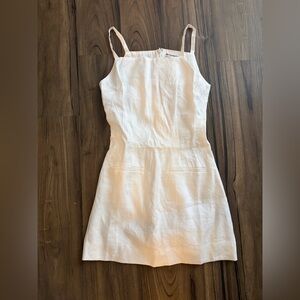 Reformation Linen Mini White Dress